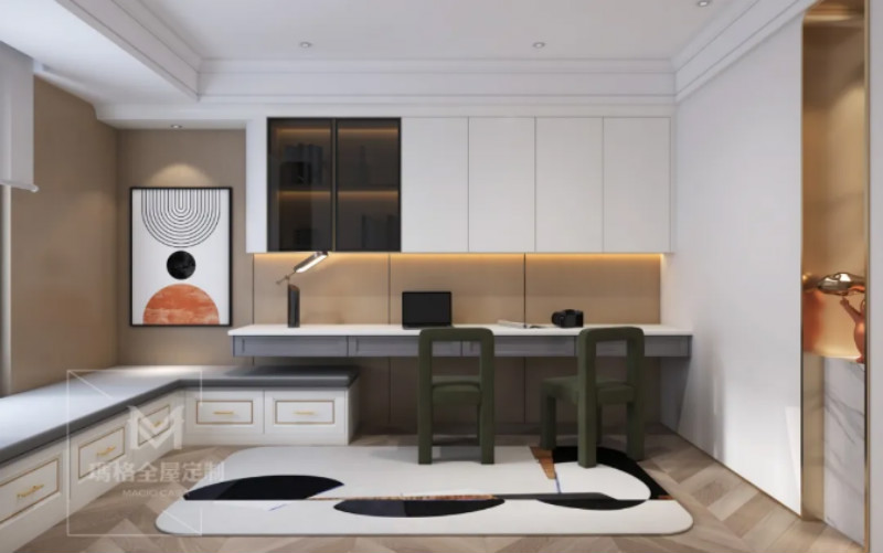 典雅沉静的美式家居设计：美式简约+色彩混搭 ，惊艳了整个家！(图25)